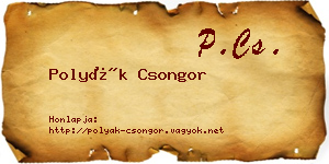 Polyák Csongor névjegykártya